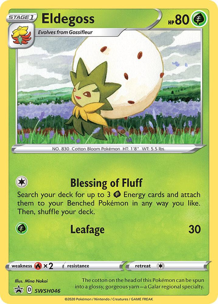 Eldegoss SWSH046, Sword & Shield Promos, Holo, English Pokémon TCG card