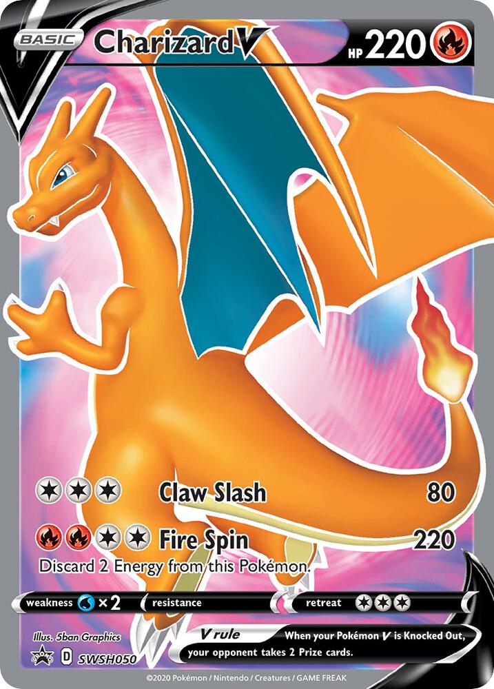 Charizard V SWSH050, Sword & Shield Promos, Holo, English Pokémon TCG card