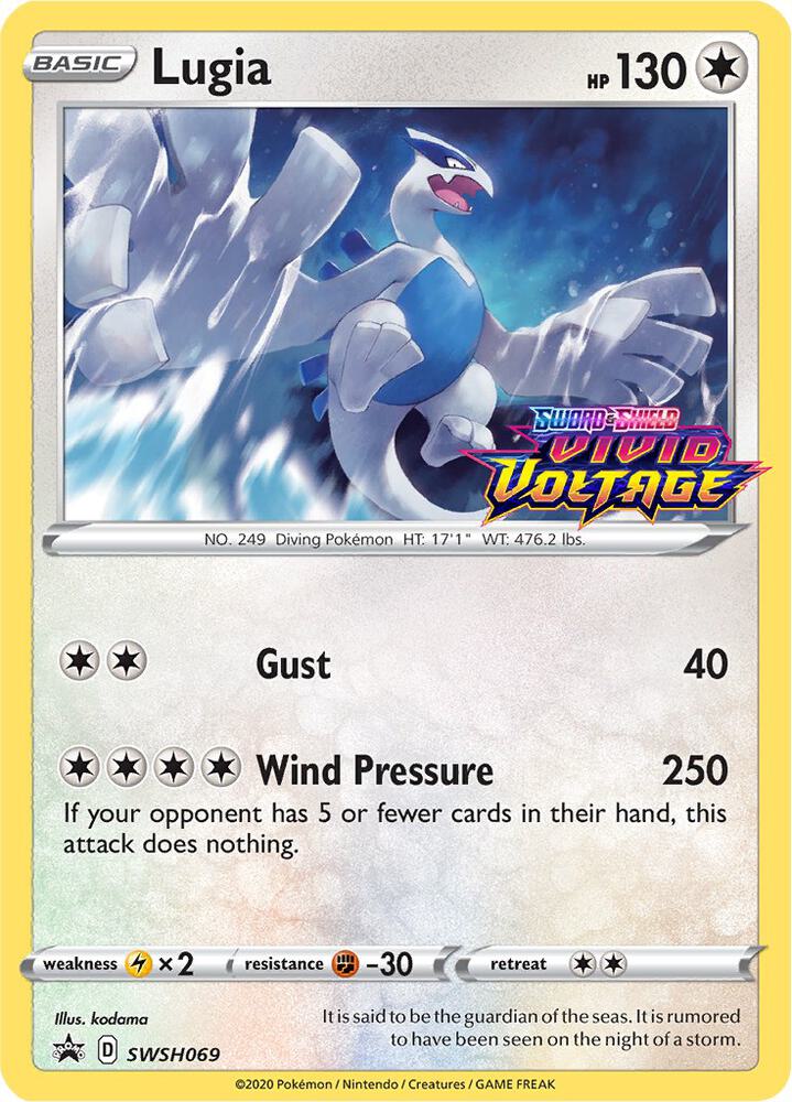 Lugia (Prerelease) SWSH069, Sword & Shield Promos, Holo, English Pokémon TCG card