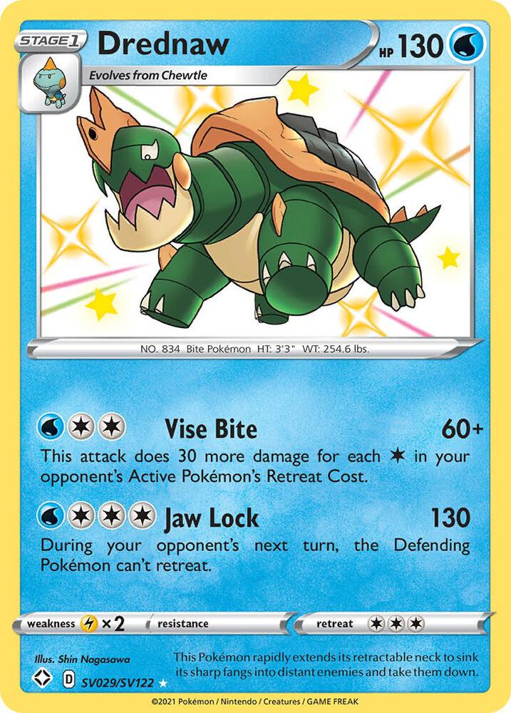 Drednaw SV029/SV122 - Pokemon TCG Shining Fates: Shiny Vault card