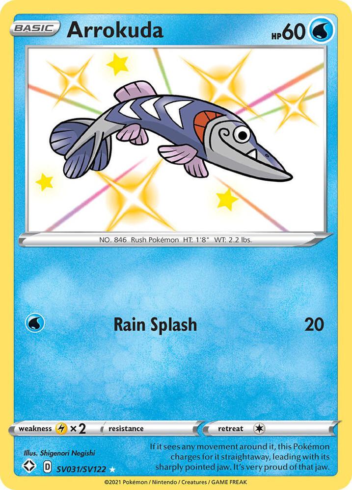 Arrokuda SV031/SV122 - Pokemon TCG Shining Fates: Shiny Vault card