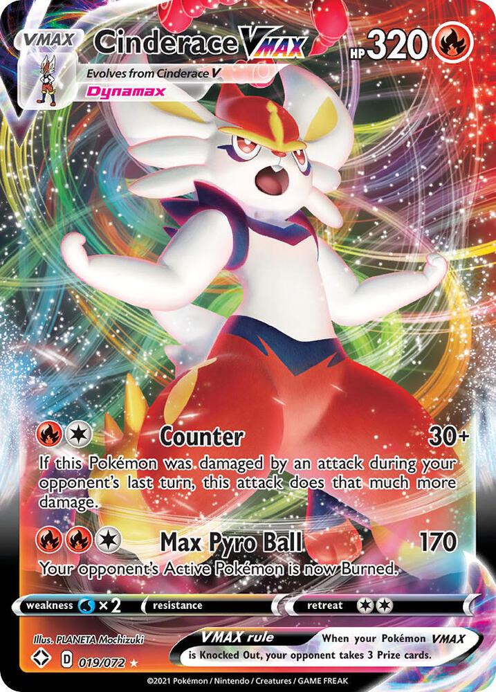 Cinderace VMAX 019/072 - Pokemon TCG Shining Fates card