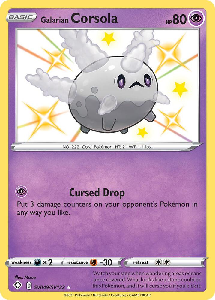 Galarian Corsola SV049/SV122 - Pokemon TCG Shining Fates: Shiny Vault card