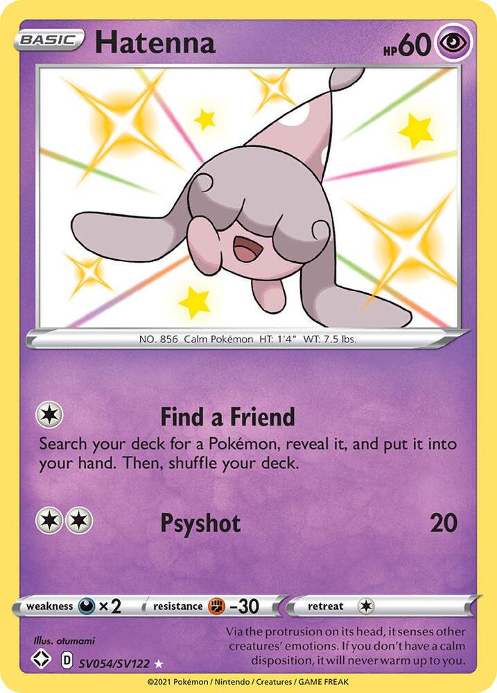 Hatenna SV054/SV122 - Pokemon TCG Shining Fates: Shiny Vault card