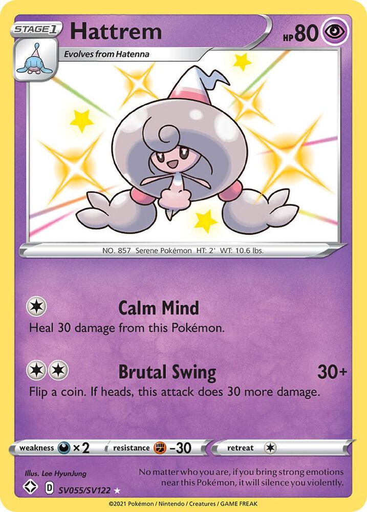 Hattrem SV055/SV122 - Pokemon TCG Shining Fates: Shiny Vault card
