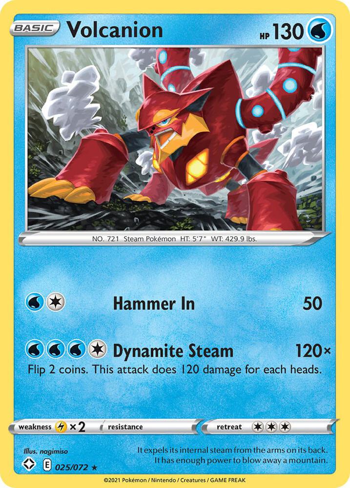 Volcanion 025/072 - Pokemon TCG Shining Fates card