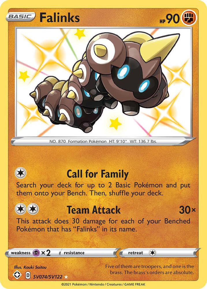 Falinks SV074/SV122 - Pokemon TCG Shining Fates: Shiny Vault card