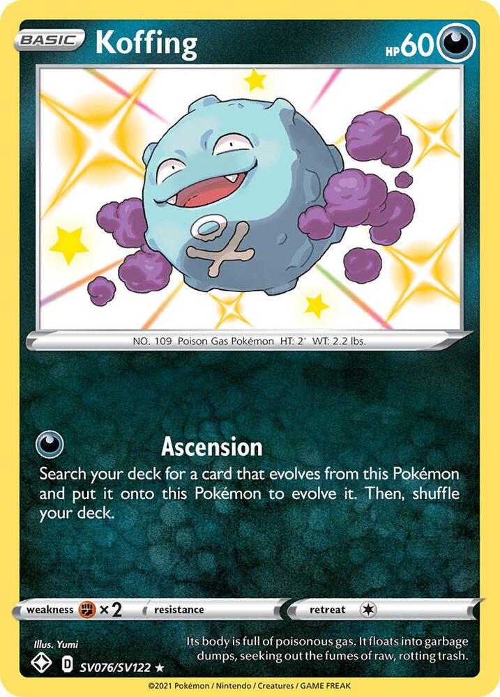 Koffing SV076/SV122 - Pokemon TCG Shining Fates: Shiny Vault card