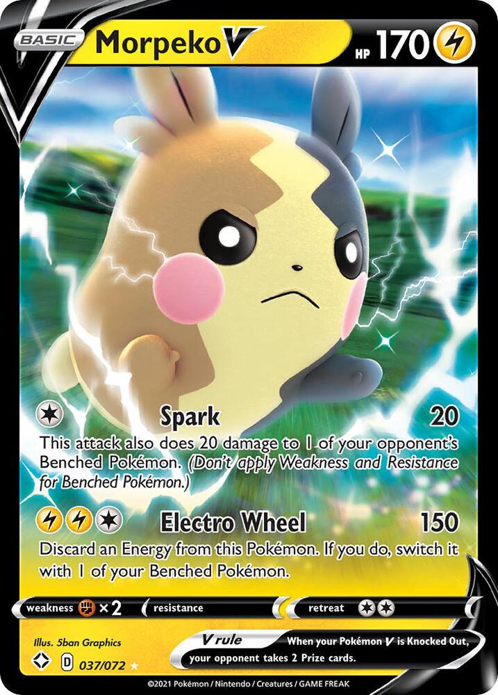 Morpeko V 037/072 - Pokemon TCG Shining Fates card