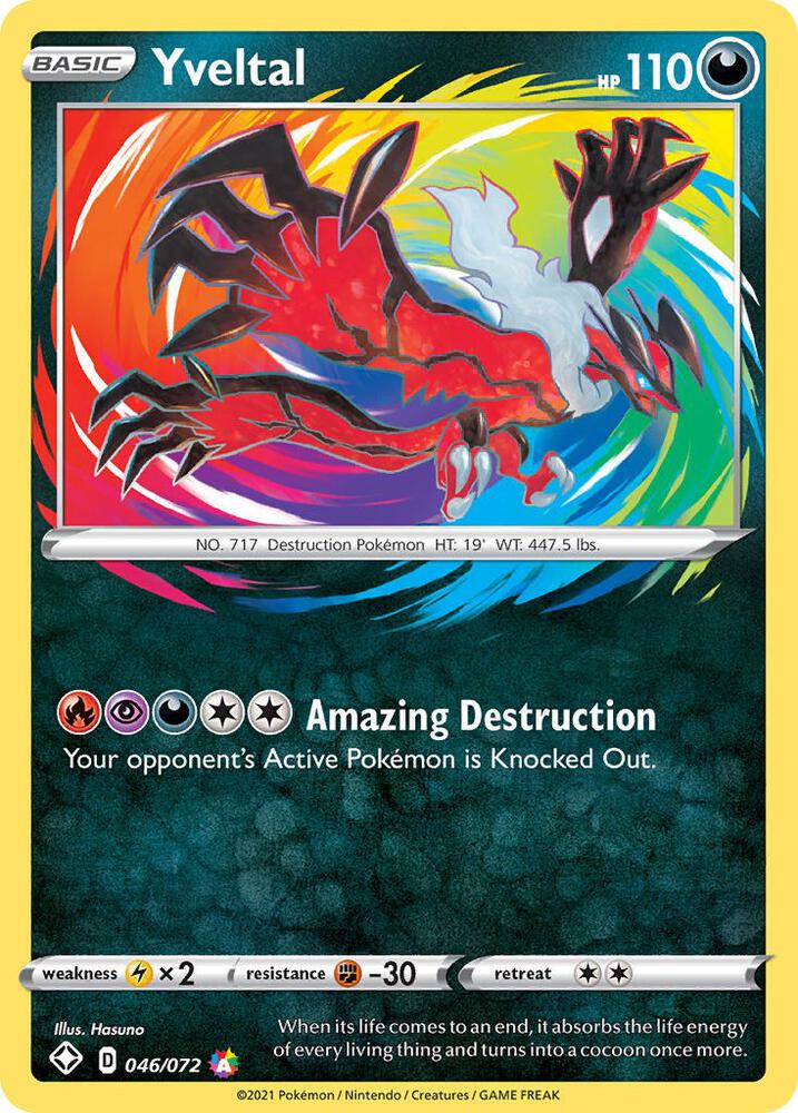 Yveltal 046/072 - Pokemon TCG Shining Fates card