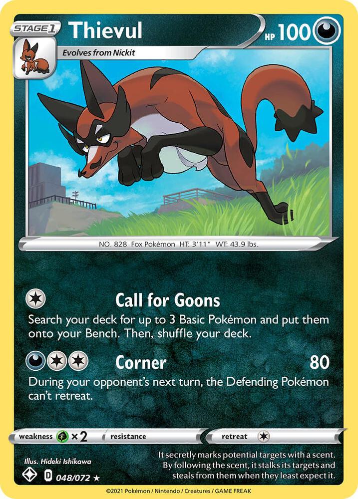Thievul 048/072 - Pokemon TCG Shining Fates card