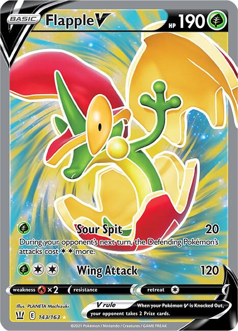 Flapple V 143/163 - Pokemon TCG Battle Styles card