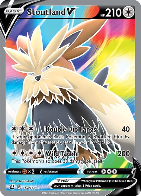 Stoutland V 157/163 - Pokemon TCG Battle Styles card