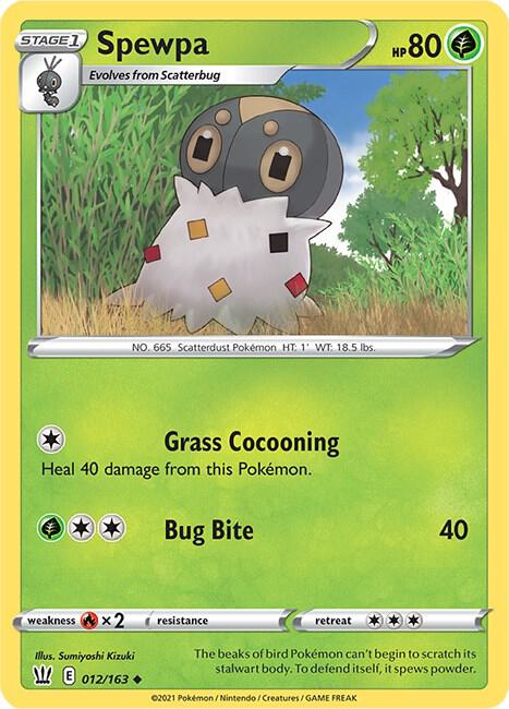 Spewpa 012/163 - Pokemon TCG Battle Styles card