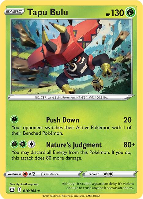 Tapu Bulu 016/163 - Pokemon TCG Battle Styles card
