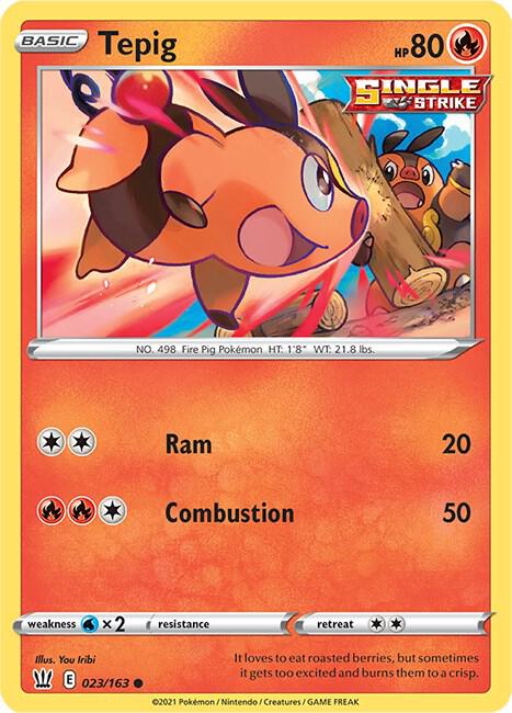 Tepig 023/163 - Pokemon TCG Battle Styles card