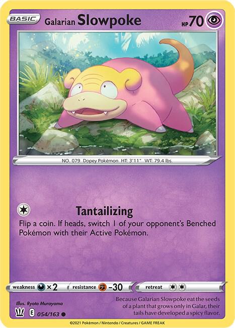 Galarian Slowpoke 054/163 - Pokemon TCG Battle Styles card