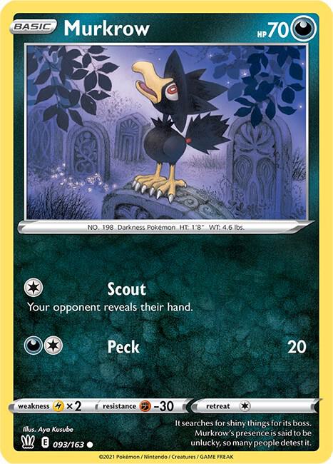Murkrow 093/163 - Pokemon TCG Battle Styles card