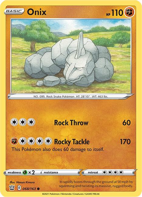 Onix 068/163 - Pokemon TCG Battle Styles card