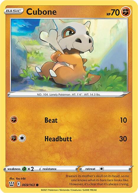 Cubone 069/163 - Pokemon TCG Battle Styles card