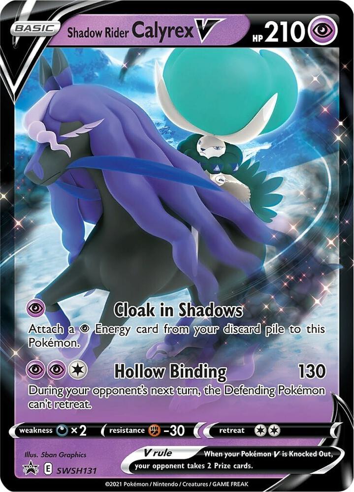 Shadow Rider Calyrex V SWSH131, Sword & Shield Promos, Holo, English Pokémon TCG card