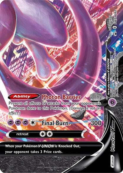 Mewtwo V-UNION SWSH162, Sword & Shield Promos, Holo, English Pokémon TCG card