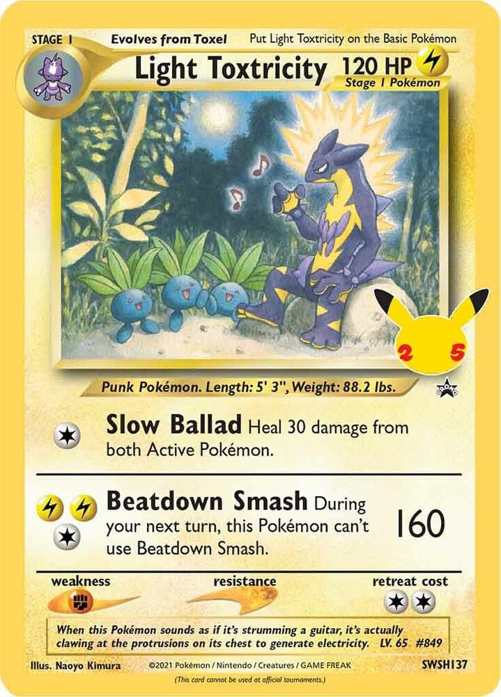 Light Toxtricity SWSH137, Sword & Shield Promos, Holo, English Pokémon TCG card