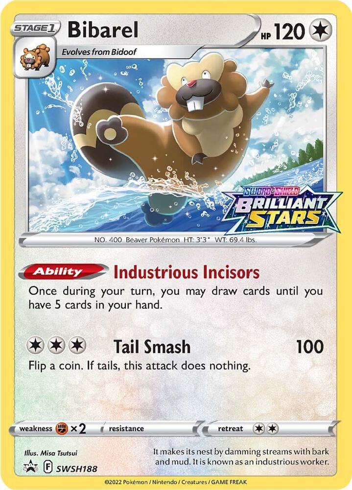 Bibarel SWSH188, Sword & Shield Promos, Holo, English Pokémon TCG card