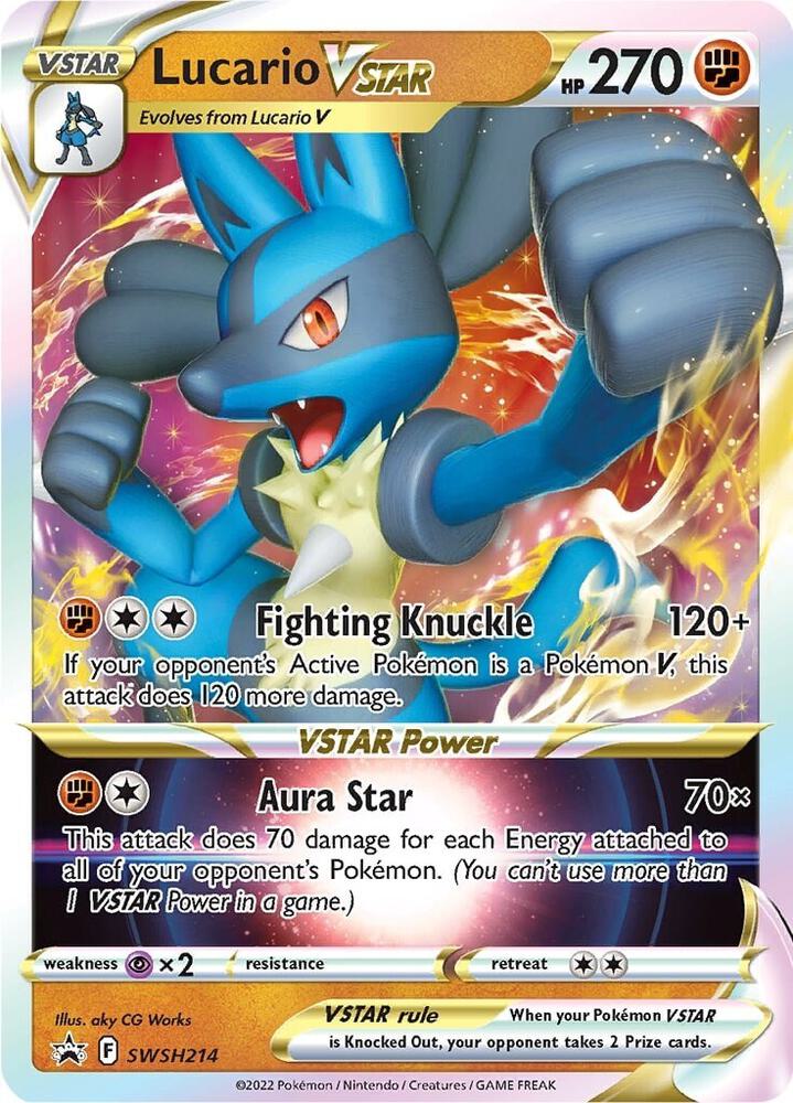 Lucario VSTAR SWSH214, Sword & Shield Promos, Holo, English Pokémon TCG card