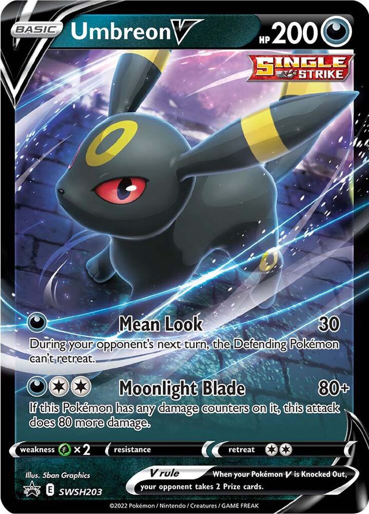 Umbreon V SWSH203, Sword & Shield Promos, Holo, English Pokémon TCG card