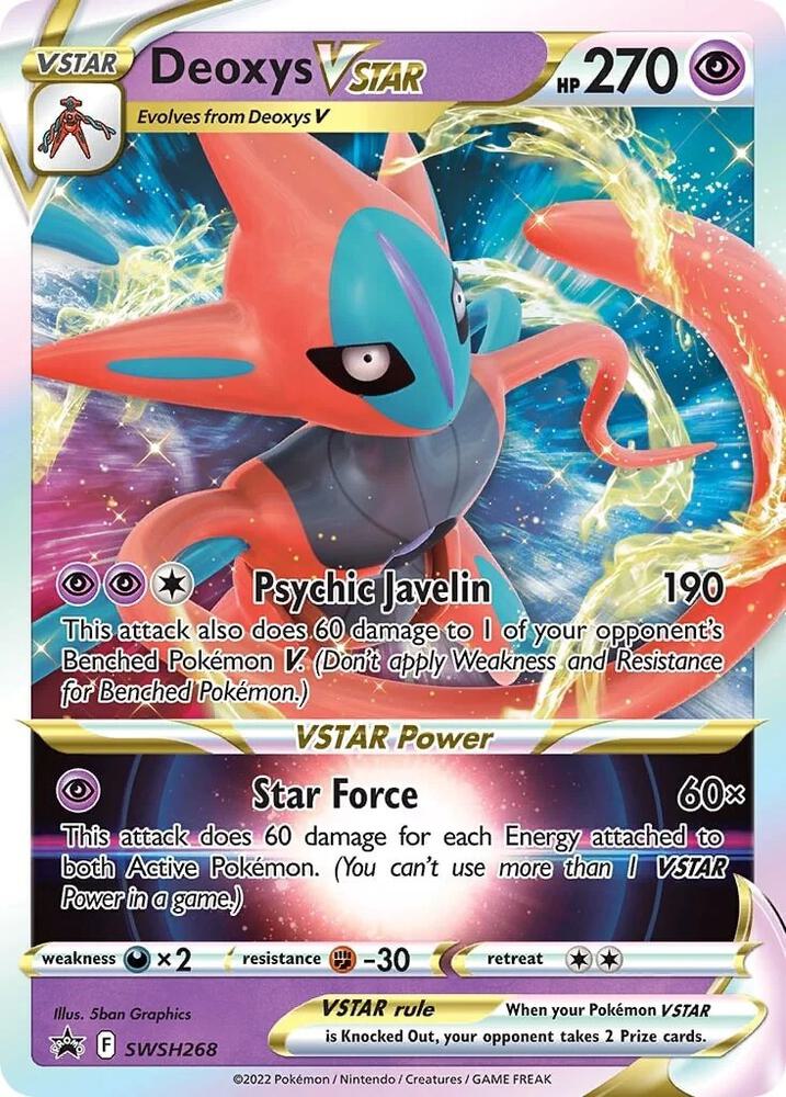 Deoxys VSTAR SWSH268, Sword & Shield Promos, Holo, English Pokémon TCG card