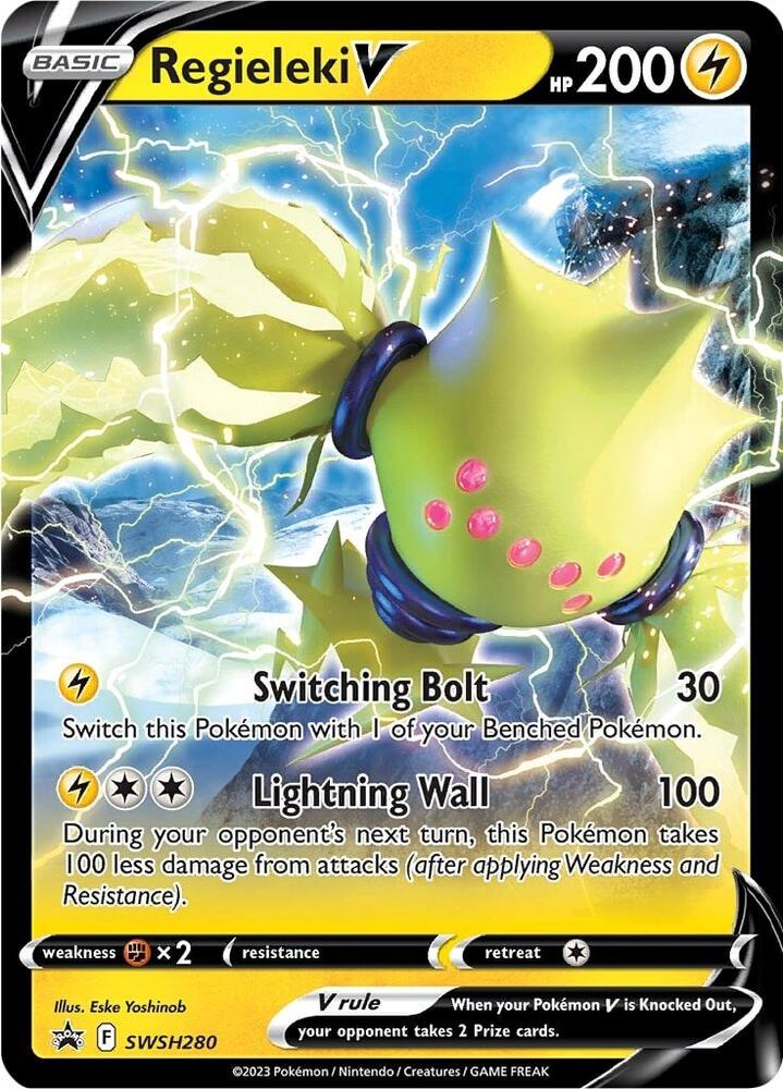 Regieleki V SWSH280, Sword & Shield Promos, Holo, English Pokémon TCG card