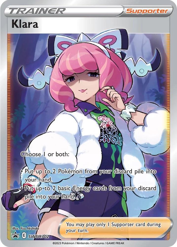 Klara (Full Art) SWSH302, Sword & Shield Promos, Textured, English Pokémon TCG card