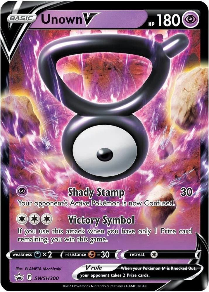 Unown V SWSH300, Sword & Shield Promos, Holo, English Pokémon TCG card