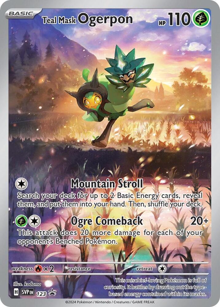 Teal Mask Ogerpon 123 - Pokemon TCG Scarlet & Violet Promos card