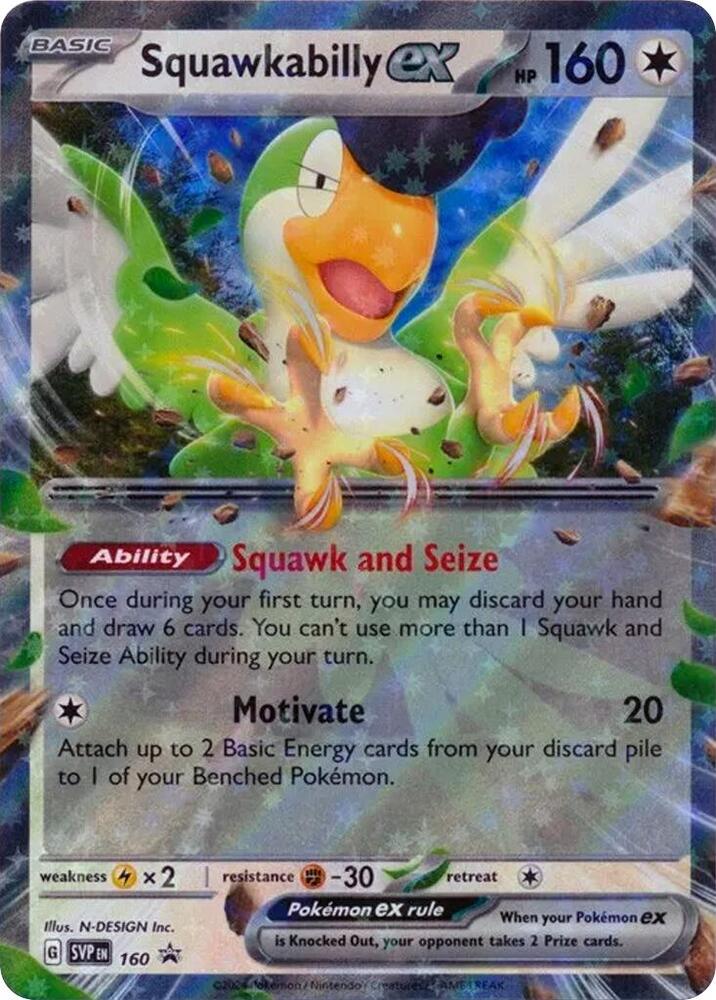 Squawkabilly ex 160 - Pokemon TCG Scarlet & Violet Promos card
