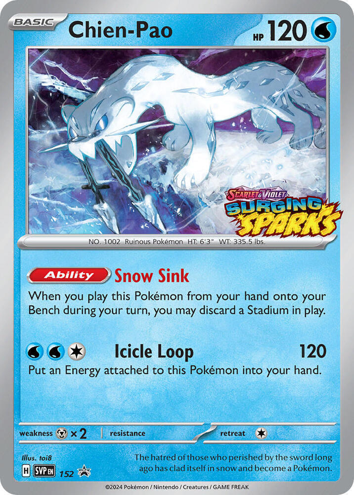 Chien-Pao (Prerelease) 152 - Pokemon TCG Scarlet & Violet Promos card