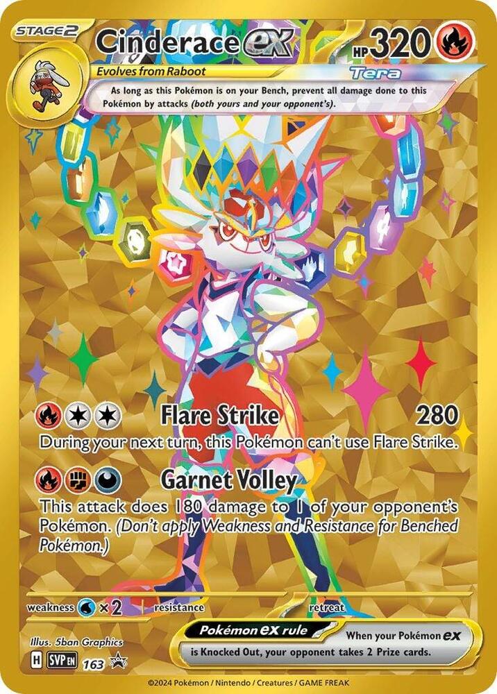 Cinderace ex 163 - Pokemon TCG Scarlet & Violet Promos card