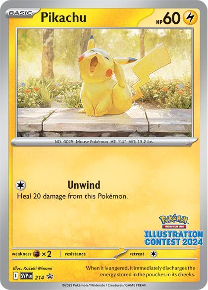 Pikachu (Illustration Contest 2024) 214 - Pokemon TCG Scarlet & Violet Promos card