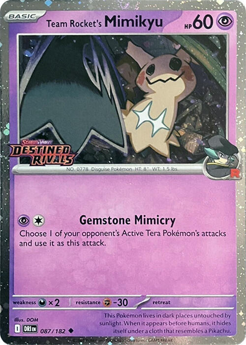 Team Rocket's Mimikyu (Prerelease) 087 - Pokemon TCG Scarlet & Violet Promos card