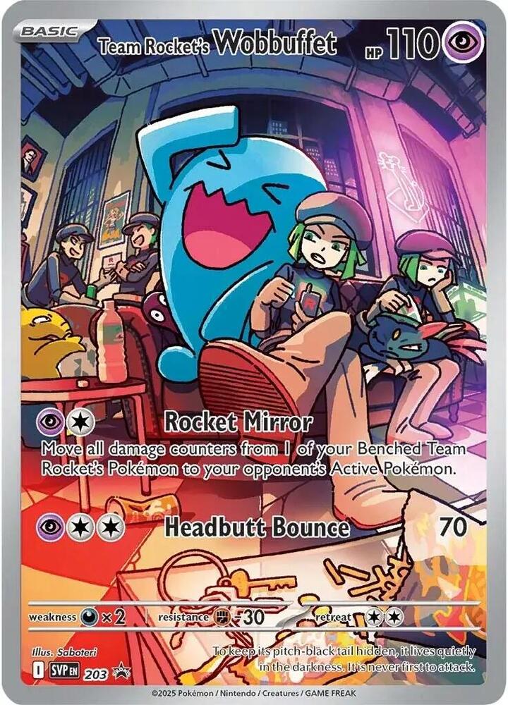 Team Rocket's Wobbuffet 203 - Pokemon TCG Scarlet & Violet Promos card