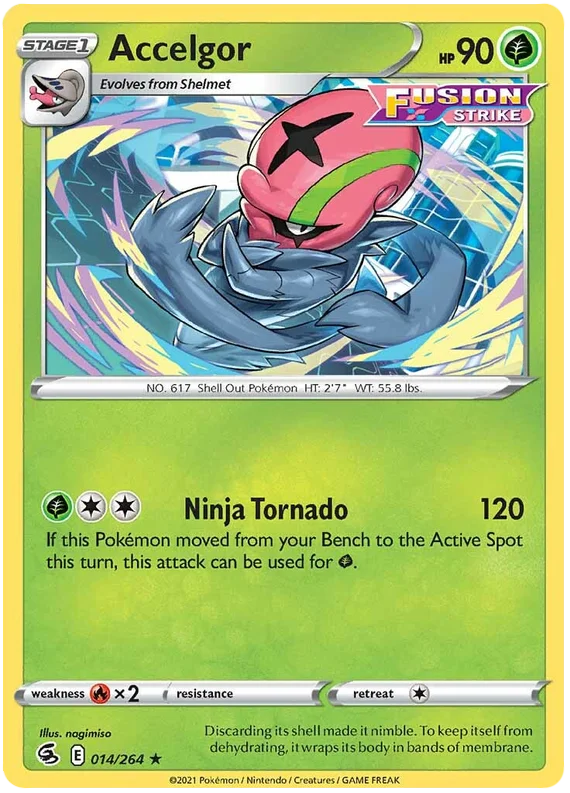 Accelgor Fusion Strike Pokemon Card Singles 014/264