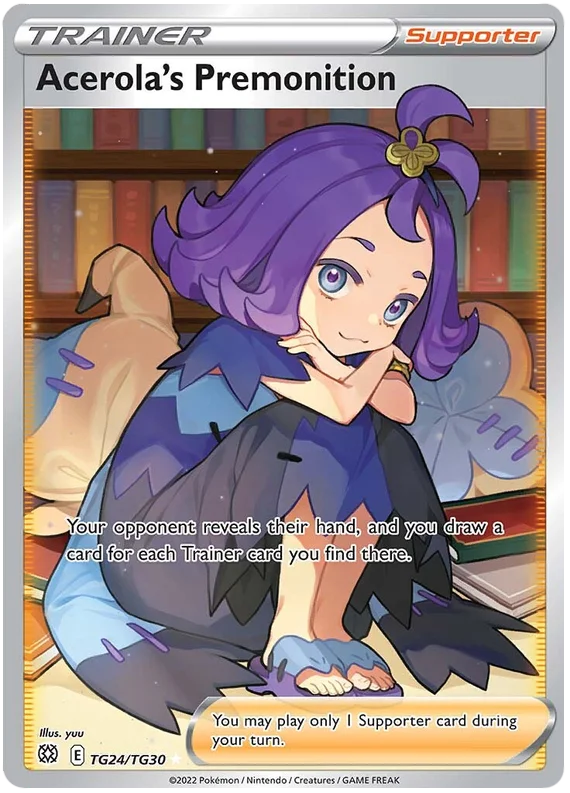 Acerola's Premonition Brilliant Stars Trainer Gallery Pokemon Card Singles TG24/TG30