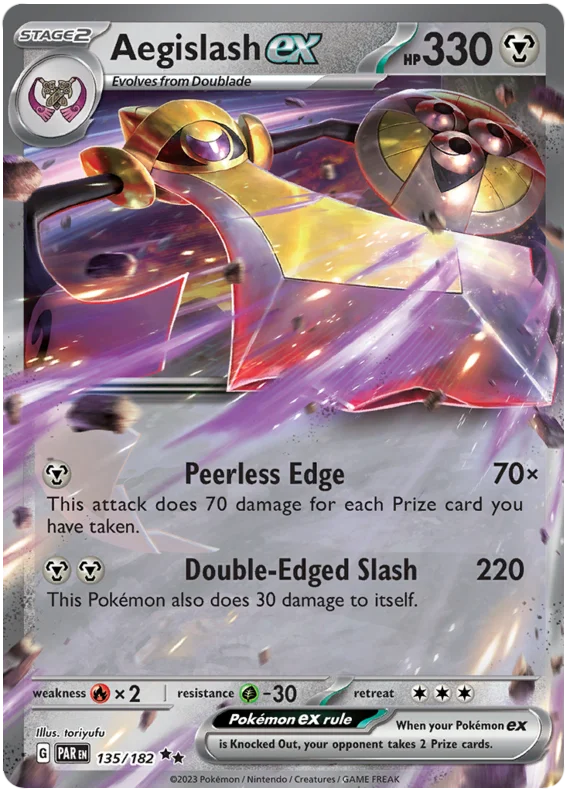 Aegislash ex Paradox Rift Single Pokemon Card 135/182