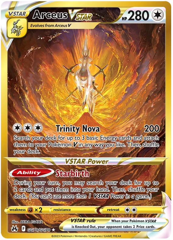 Arceus VSTAR Gold Crown Zenith Galarian Gallery Pokemon Card Single