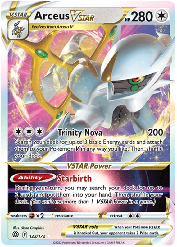 Arceus VSTAR Brilliant Stars Pokemon Card Singles 123/172