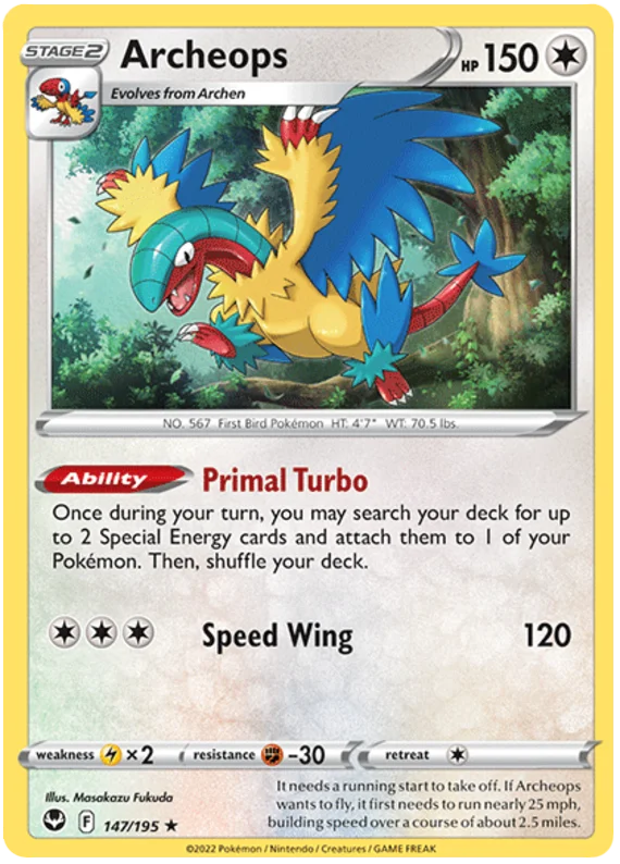Archeops Silver Tempest Pokemon Single 147/195