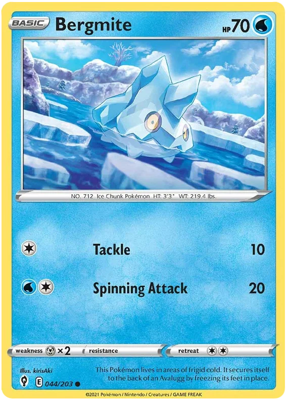 Bergmite 044/203 - Pokemon TCG Evolving Skies card