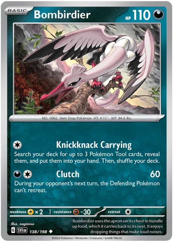 Bombirdier Scarlet & Violet Base Set Pokemon Card Single