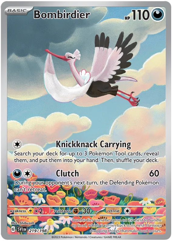 Bombirdier Illustration Rare Scarlet & Violet Base Set Pokemon Card Single